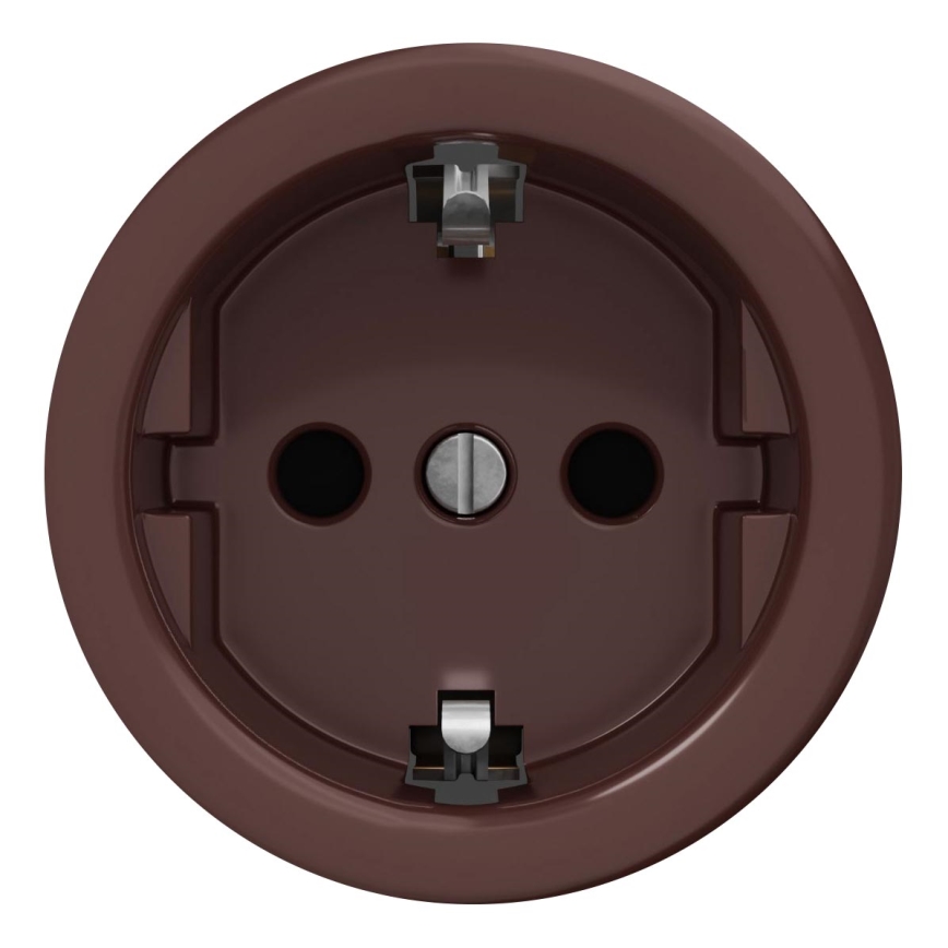 Kliklap - Retro mājas kontaktligzda bez rāmja SCHUKO 230V/16A brūna