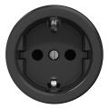 Kliklap - Retro mājas kontaktligzda bez rāmja SCHUKO 230V/16A melna