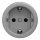 Kliklap - Retro mājas kontaktligzda bez rāmja SCHUKO 230V/16A pelēka