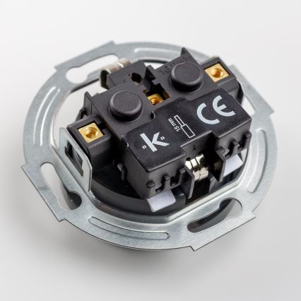 Kliklap - Retro mājas rozete ar rāmi SCHUKO 230V/16A, antracīts