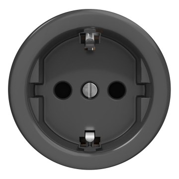 Kliklap - Retro mājas SCHUKO kontaktligzda bez rāmja, 230V/16A, antracīts