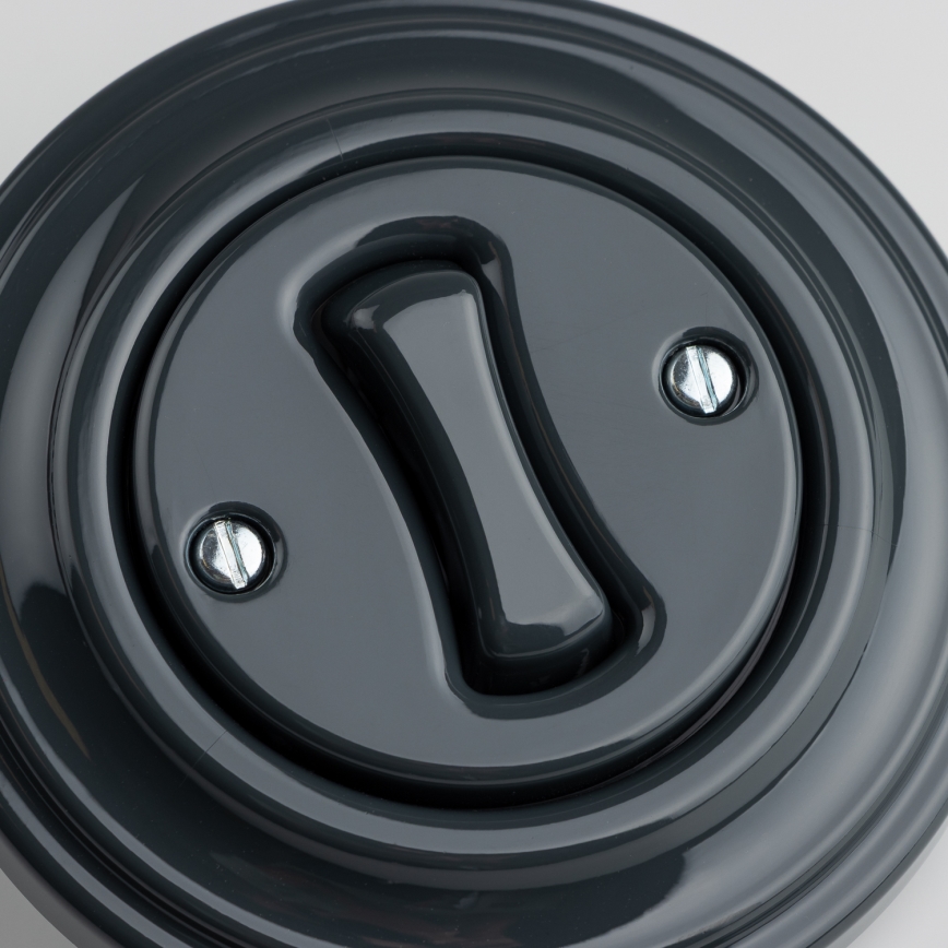 Kliklap - Retro poga ar antracīta rāmi