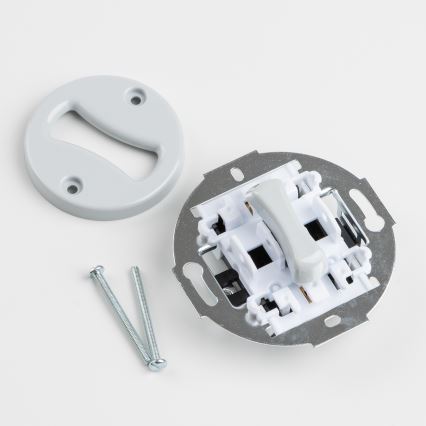 Kliklap - Retro poga ar rāmi, pelēka