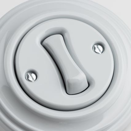 Kliklap - Retro poga ar rāmi, pelēka