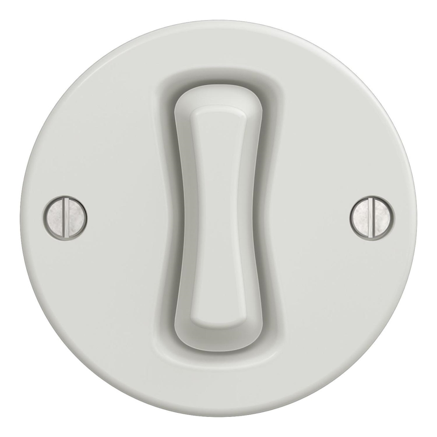 Kliklap - Retro poga bez rāmja, balta