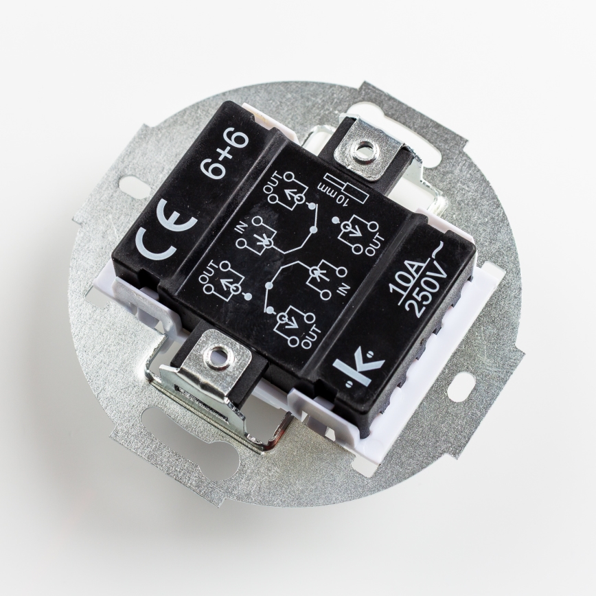 Kliklap - Retro sērijas slēdzis ar rāmi Nr. 5, sniegbalts