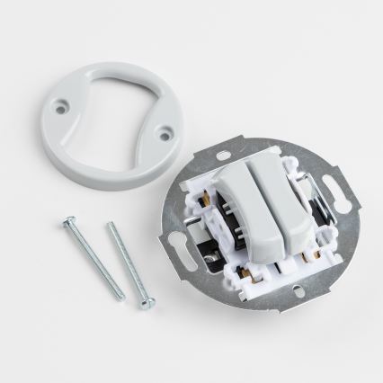 Kliklap - Retro sērijveida slēdzis ar rāmi Nr. 5 pelēks