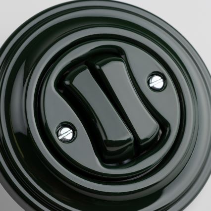 Kliklap - Retro sērijveida slēdzis ar rāmi Nr. 5, zaļš