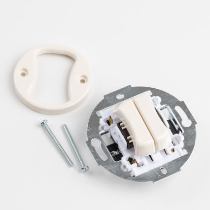 Kliklap - Retro sērijveida slēdzis bez rāmja Nr. 5 bēšs