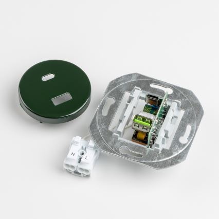 Kliklap - Retro USB rozete A+C ar rāmi zaļa