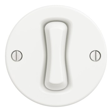 Kliklap - Retro vienpolu slēdzis bez rāmja Nr. 1 balts