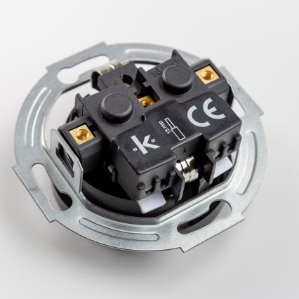 Kliklap - Retro vienpolu slēdzis Nr. 1 un SCHUKO kontaktligzda 230 V ar rāmīti, melna