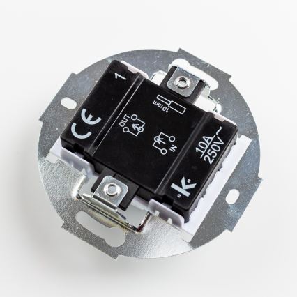 Kliklap - Retro vienpolu slēdzis Nr. 1 un SCHUKO kontaktligzda 230 V ar rāmīti, melna