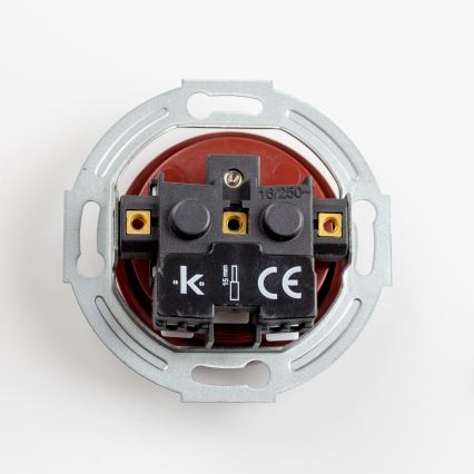Kliklap - Trīskārša retro mājas kontaktligzda ar rāmi 230V brūna