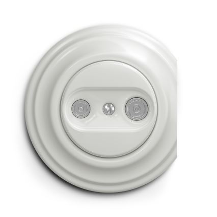 Kliklap - Vintāžas abonenta kontaktligzda TV+R (terminal) balta