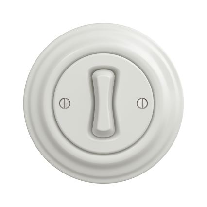 Kliklap - Vintāžas krustiņu slēdzis nr. 7 balta