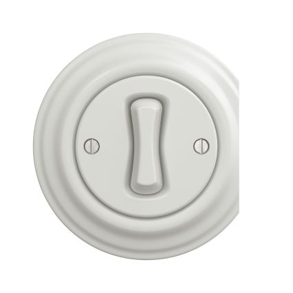 Kliklap - Vintāžas krustiņu slēdzis nr. 7 balta