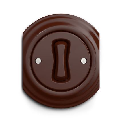 Kliklap - Vintāžas krustiņu slēdzis nr. 7 brūna