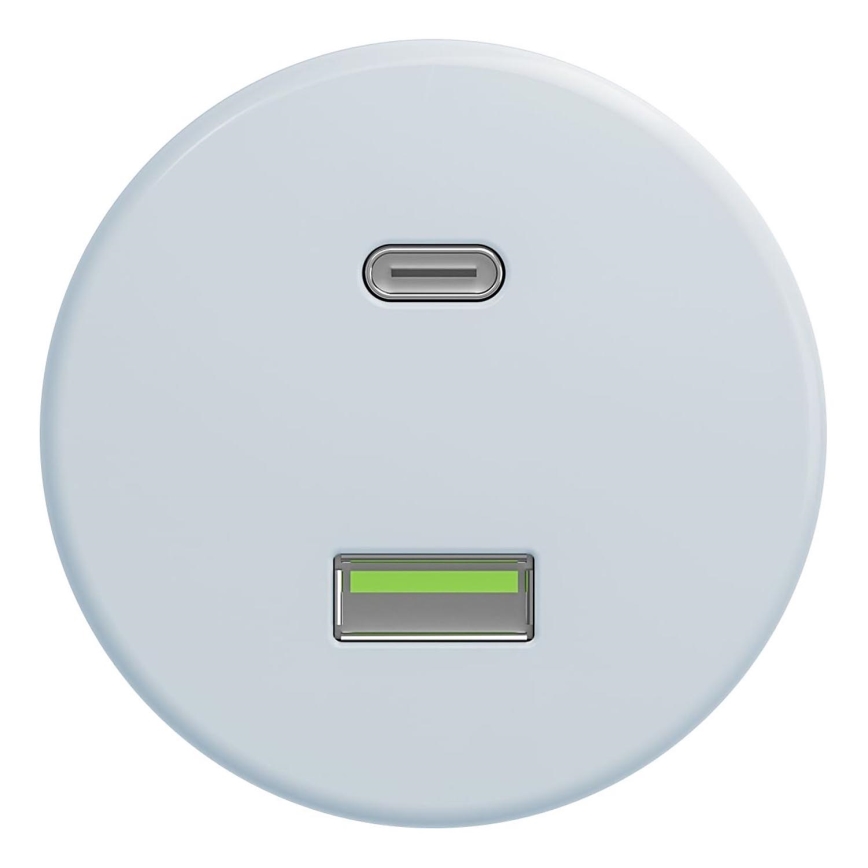 Kliklap - Vintāžas USB kontaktligzda A+C zila