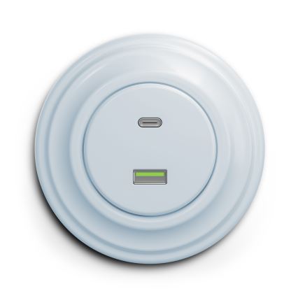 Kliklap - Vintāžas USB kontaktligzda A+C zila
