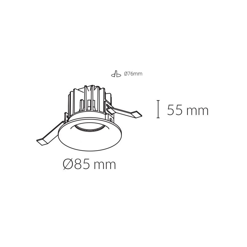 Kohl Lighting - LED Vannas istabas iegremdējama lampa LUXO LED/12W/230V IP65