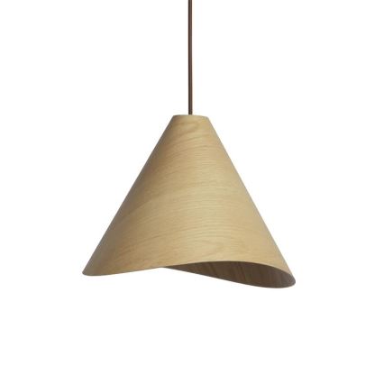 Koka karājamā lampa ar vadu 1xE27/60W/230V Ø 33 cm, masīvkoks/ozols/kaučuka koks