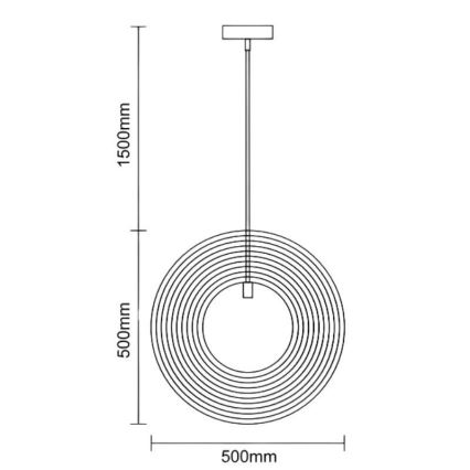 Koka lustra uz auklas 1xE27/60W/230V Ø 50 cm masīvkoks/finieris/kaučuka koks