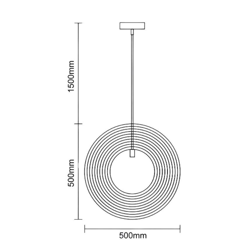 Koka lustra uz auklas 1xE27/60W/230V Ø 50 cm masīvkoks/finieris/kaučuka koks