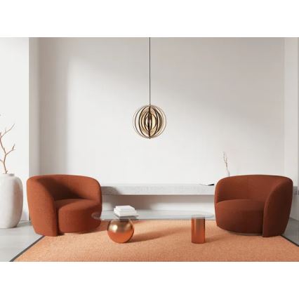 Koka lustra uz vada 1xE27/60W/230V pr. 43,5 cm masīvkoks/finieris/kaučuka koks