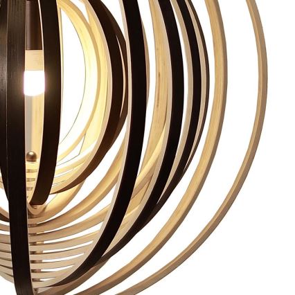 Koka lustra uz vada 1xE27/60W/230V pr. 43,5 cm masīvkoks/finieris/kaučuka koks