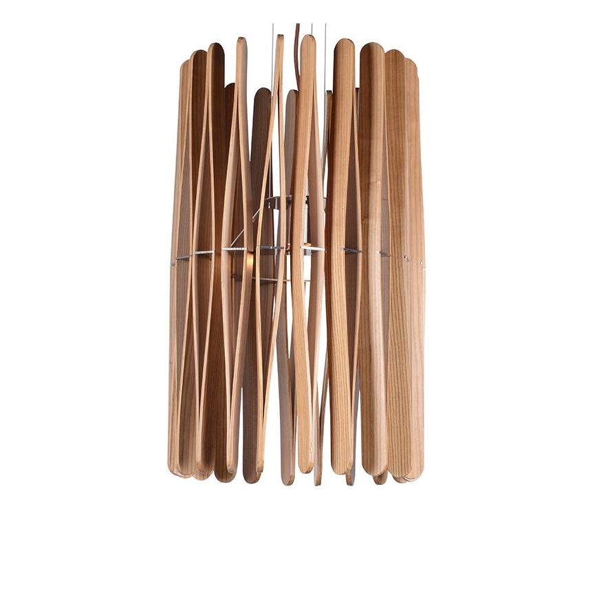 Koka lustra uz vada 1xE27/60W/230V Ø 38 cm masīvkoks/osis/kaučuka koks