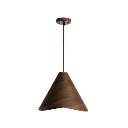 Koka pakaramā lampa ar vadu 1xE27/60W/230V Ø 33 cm masīvkoks/valrieksts/kaučuka koks
