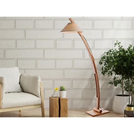 Koka stāvlampa 1xE27/60W/230V masīvkoks/ošs