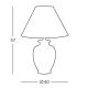 Kolarz 0014.71 - Galda lampa GIARDINO 1xE27/100W/230V 40 cm diametrs