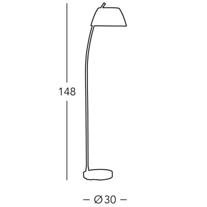 Kolarz 0051.41.6 - Grīdas lampa MALMÖ 1xE27/60W/230V