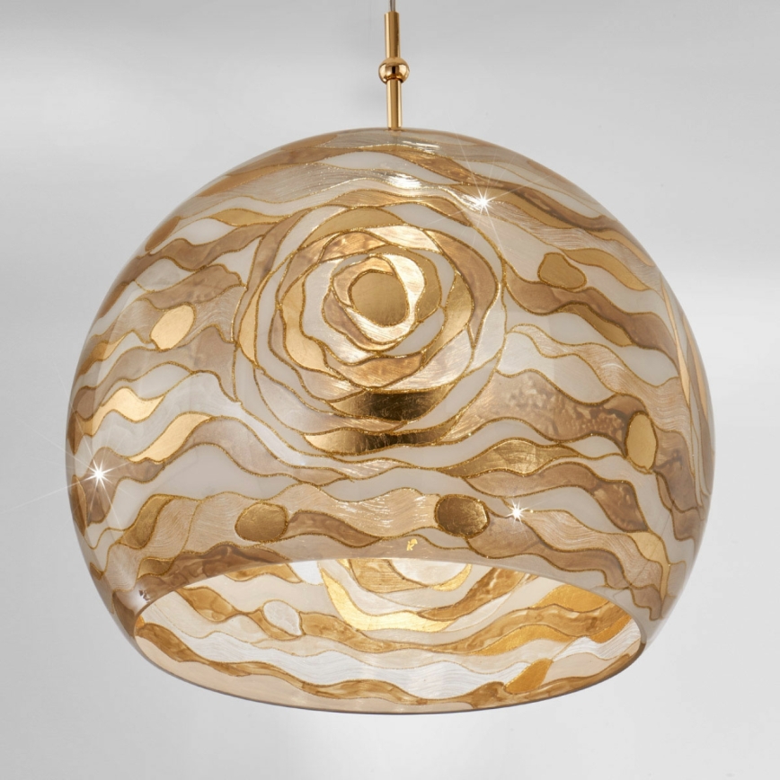 Kolarz 0392.31L.3.Aq.Ch - Lustra ar auklu LUNA 1xE27/60W/230V 24K zelta