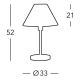 Kolarz 264.70.4 - Galda lampa HILTON 1xE27/60W/230V