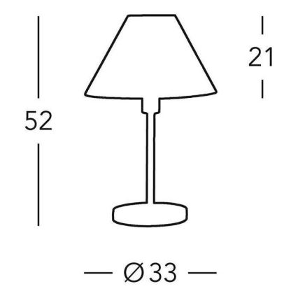 Kolarz 264.70.4 - Galda lampa HILTON 1xE27/60W/230V