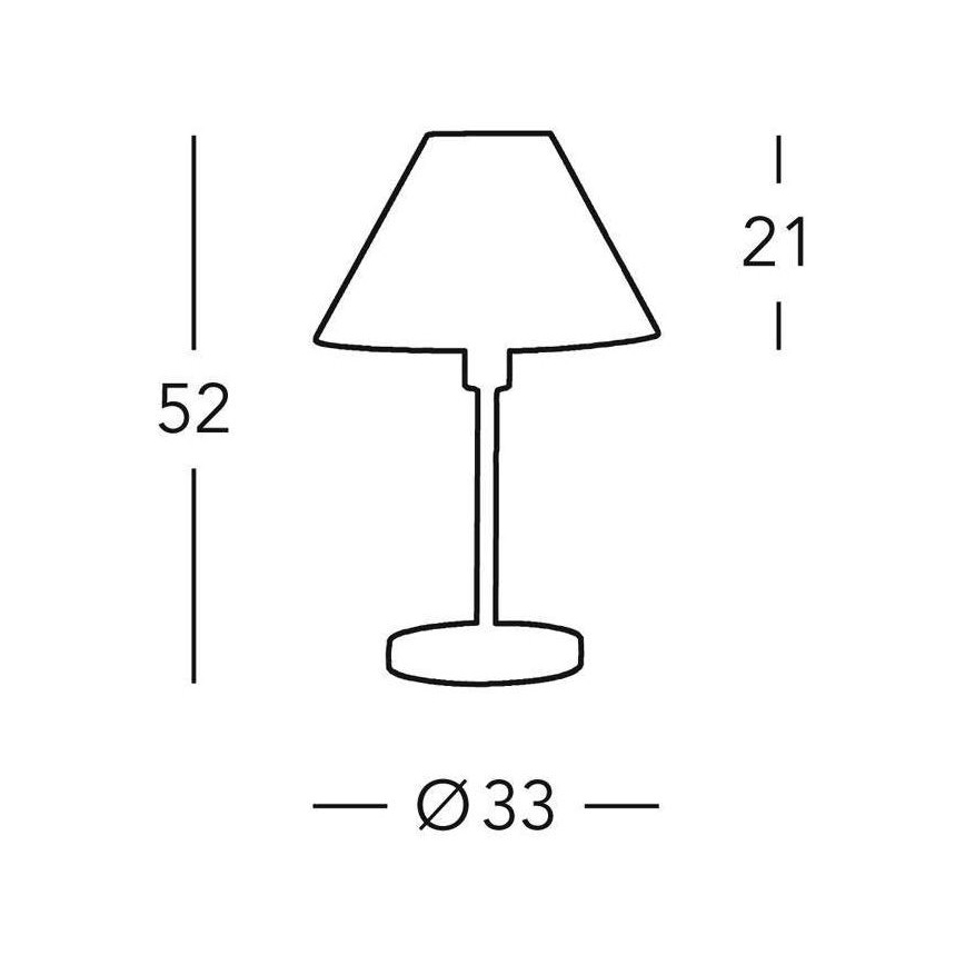 Kolarz 264.70.4 - Galda lampa HILTON 1xE27/60W/230V