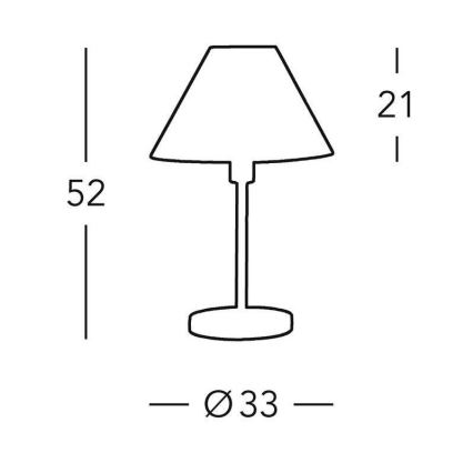 Kolarz 264.70.6 - Galda lampa HILTON 1xE27/60W/230V