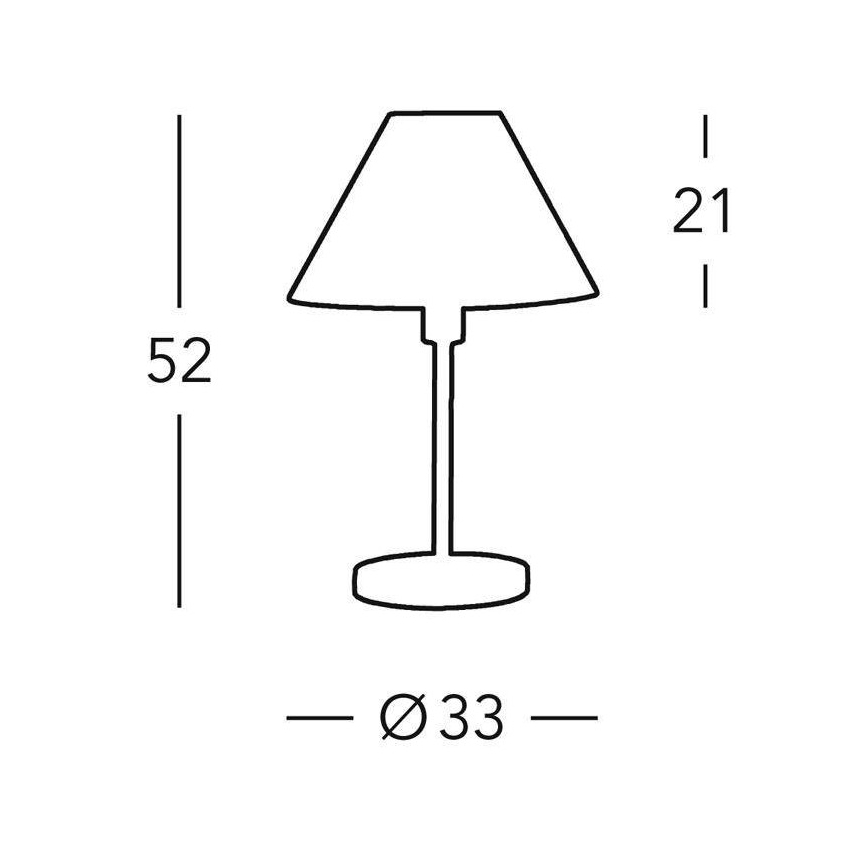 Kolarz 264.70.6 - Galda lampa HILTON 1xE27/60W/230V