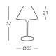 Kolarz 264.70.7 - Galda lampa HILTON 1xE27/60W/230V