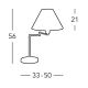 Kolarz 264.71.6 - Galda lampa HILTON 1xE27/60W/230V
