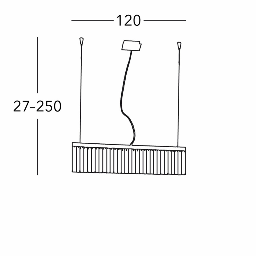 Kolarz 314.87.5 - Kristāla lustra ar auklu PRISMA 7xG9/25W/230V spīdīgi hromēts
