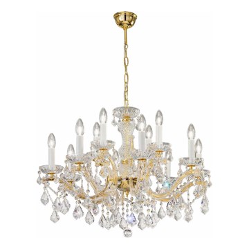 Kolarz 3149.88+4.3.KoT - Kristāla lustra ar ķēdi MARIA LOUISE 12xE14/40W/230V 24K zelta