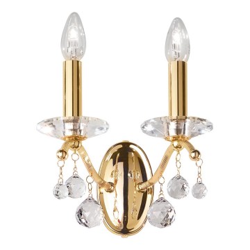 Kolarz 3234.62.3.KoT - Kristāla sienas lampa CARMEN 2xE14/60W/230V 24K zelta pārklājums