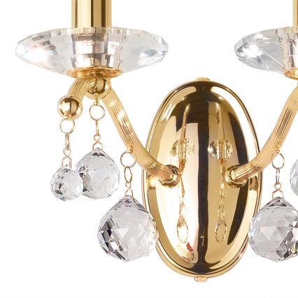 Kolarz 3234.62.3.KoT - Kristāla sienas lampa CARMEN 2xE14/60W/230V 24K zelta pārklājums