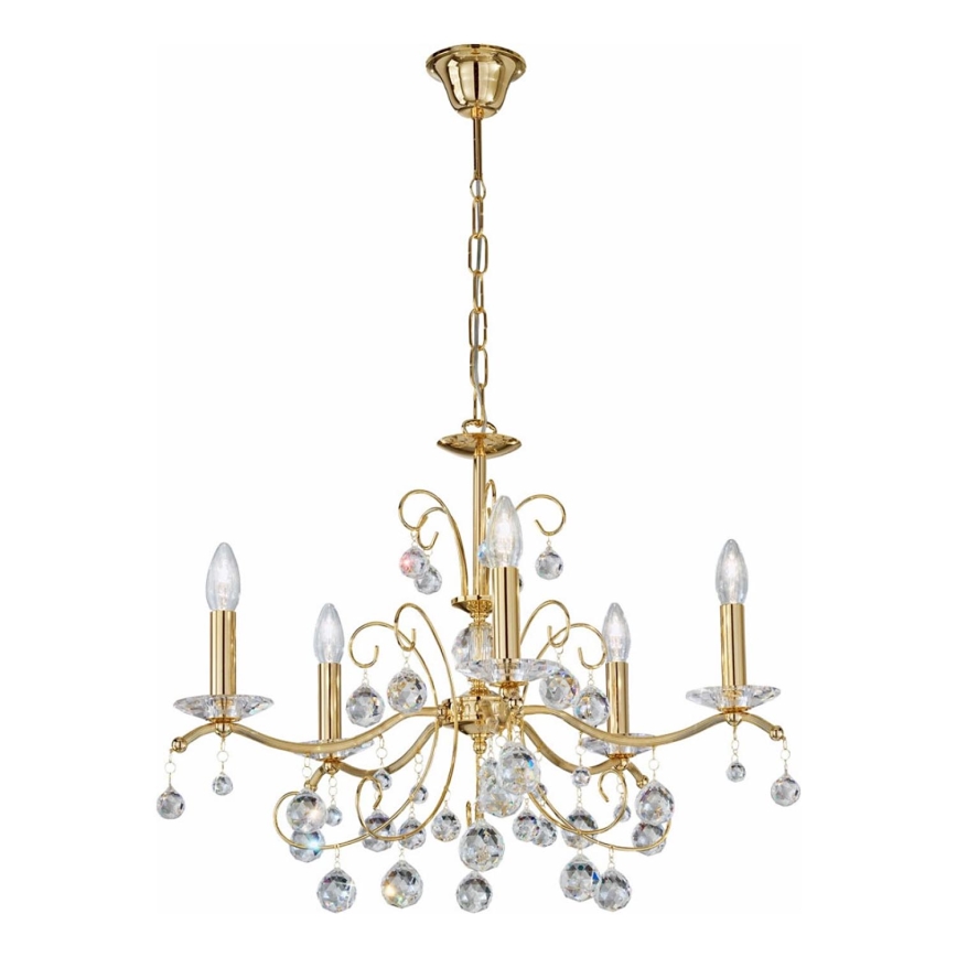 Kolarz 3234.85.3.KoT - Kristāla lustra ar ķēdi CARMEN 5xE14/60W/230V 24K zelta