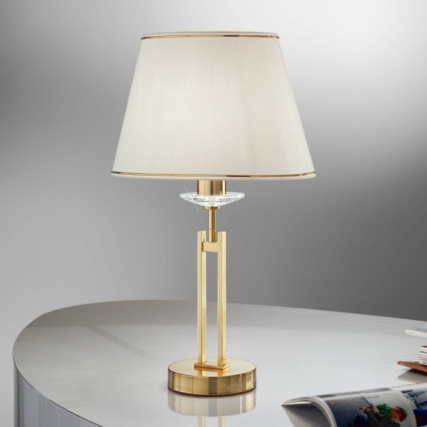 Kolarz 330.71.8C - Kristāla galda lampa IMPERIAL 1xE27/60W/230V zelta/bēša