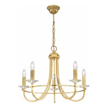 Kolarz 330.85.8C - Kristāla lustra ar ķēdi IMPERIAL 5xE14/60W/230V zelta